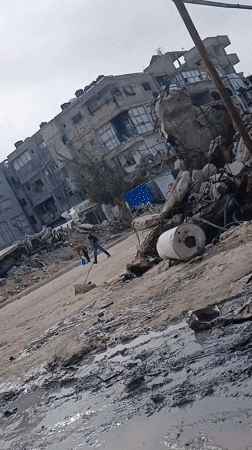 Widespread building damage documented in Gaza urban area