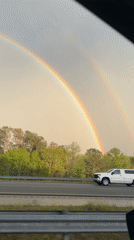 Double rainbow spotted over Perry highway during evening hours