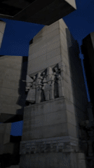 Evening documentation of illuminated Bulgarian historical monuments in Shumen