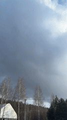 Sky transitions from gray clouds to blue in Русский Вожой