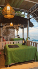 Relaxed beachfront dining and ocean views on Lombok