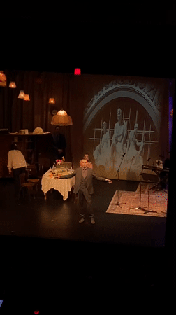 Theatrical performance captured on stage in Zelenograd, Russia