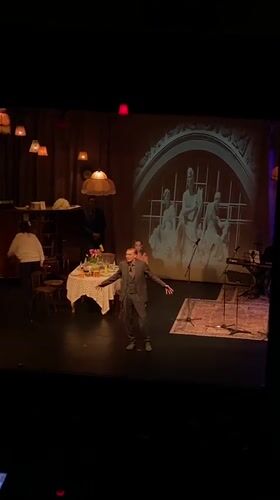 Theatrical performance captured on stage in Zelenograd, Russia