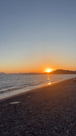 Sunset captured by multiple witnesses on Fethiye beach