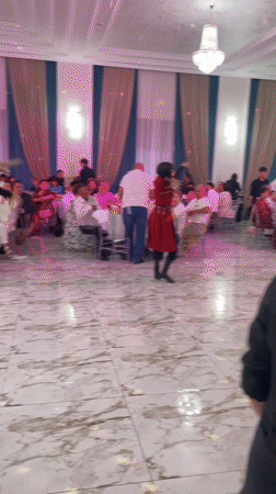 Traditional dancers perform at celebration in Kokshetau, Kazakhstan