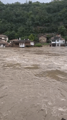 River flooding hits Veliko Tarnovo, Bulgaria with rapid muddy currents
