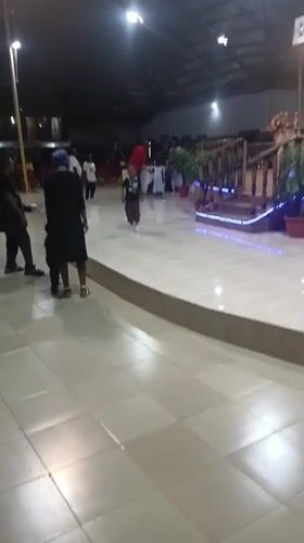 Community gathering recorded at hall on Rukuba Road, Nigeria
