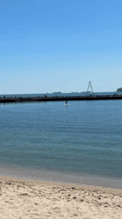 Person rides eFoil hydrofoil board off Varna coast