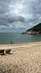Overcast morning captured at tranquil Thai beach resort
