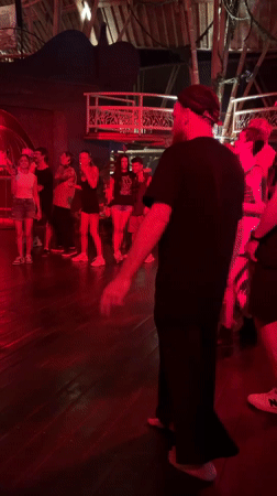 Red-lit club night in Kediri, Indonesia