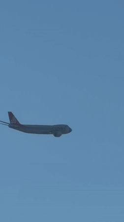 Cargolux 747-8F cruising through clear Luxembourg skies