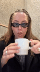 Woman's morning routine documented across city establishments March 9
