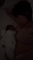 Mother and baby share intimate moment in Aprilia bedroom