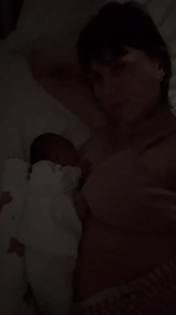 Mother and baby share intimate moment in Aprilia bedroom