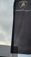 Video captures Lamborghini dealership exterior in Tbilisi