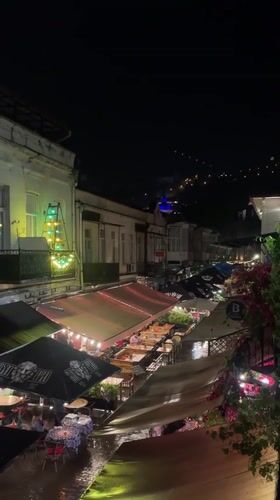 Evening scenes documented across cafes and streets in Tbilisi