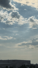 Paratroopers drop from aircraft over Krasnodar, Russia