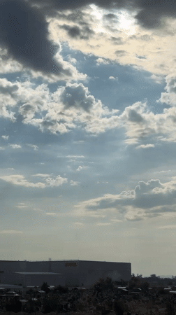 Paratroopers drop from aircraft over Krasnodar, Russia