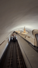 Inside Moscow's grand metro architecture on a June evening