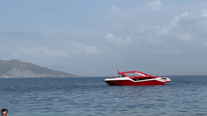 Morning boating activity observed in Fethiye bay, Turkey