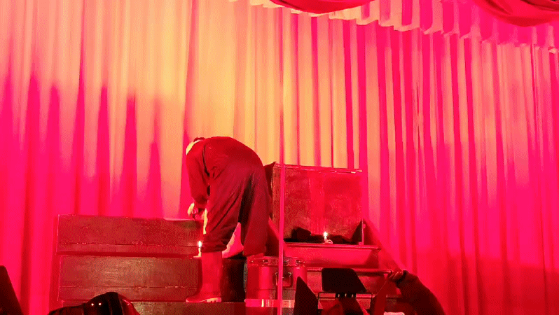 Horror-themed theatrical performance staged in Cusco, Peru overnight