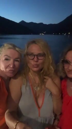 Selfie session at the Lepetane waterfront, Montenegro, at dusk