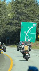 Motorcyclists with cargo spotted on West Vancouver highway