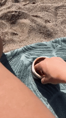 Woman's beach day and travel activities documented over 3.5 hours
