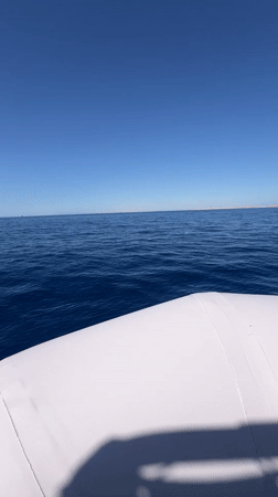 Boat trip across the Red Sea off Sharm El Sheikh