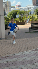 Soccer kicks and selfies on a Moscow summer afternoon