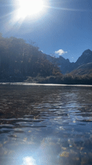 Mountain lake visit documented in Argentina's wilderness