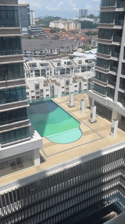 Early morning observations from Kuala Lumpur apartment complex