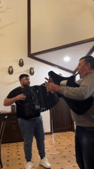 Traditional musicians entertain circle dancers at Bulgarian gathering