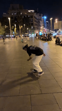 Evening street life documented across Barcelona plazas and sidewalks