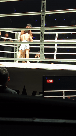 Wrestling match observed in ONE Championship ring in Bangkok