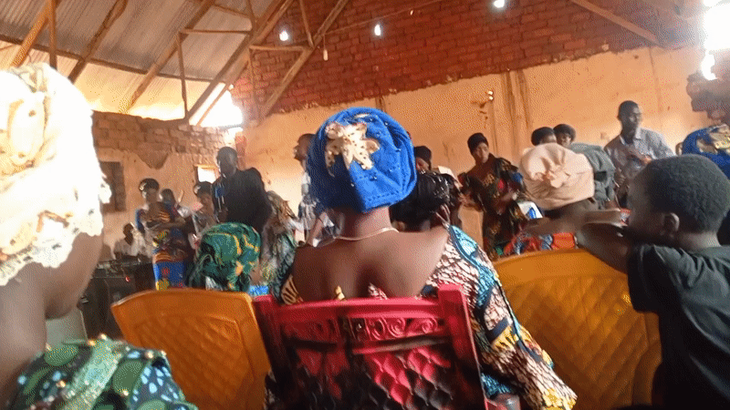 Gospel choir leads worship service in Makungu community church