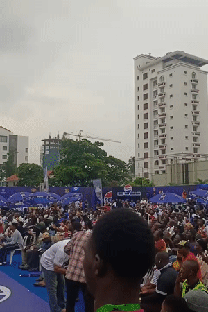 Large crowd gathers for outdoor event in Ikoyi, Nigeria