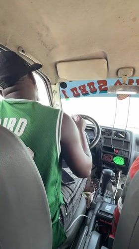 Driver in Celtics jersey captured on video in Nigeria