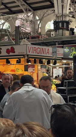Morning scenes captured at Valencia's historic Mercat Central food market