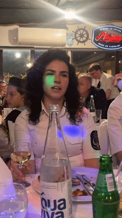 Restaurant celebration captured by witnesses in Budva, Montenegro