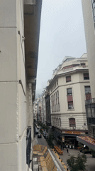 Foggy day street life captured across Buenos Aires