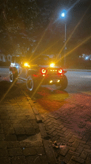 Nighttime street activity captured in Lekki district
