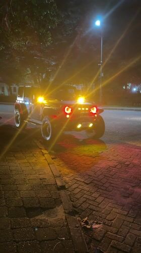 Nighttime street activity captured in Lekki district