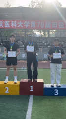 University track meet held in Chongqing with medal ceremonies