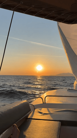 Sunset sailing captured near Anacapri during evening cruise