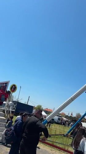 Carnival rides draw crowds on sunny day in Pomorie