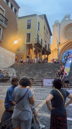 Outdoor event underway at Tarragona's cathedral plaza