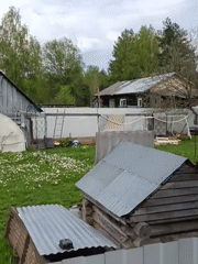 Spring day documented in rural Russian town Красный Маяк