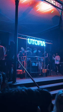 Late-night DJ set at UTOPIA venue in Montreal