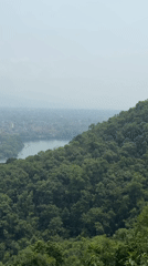Dawn panoramic view captured of Pokhara city and lake